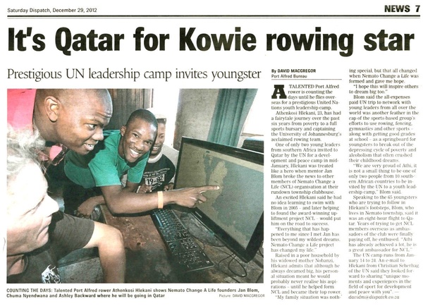 It's Qatar for Kowie rowing star